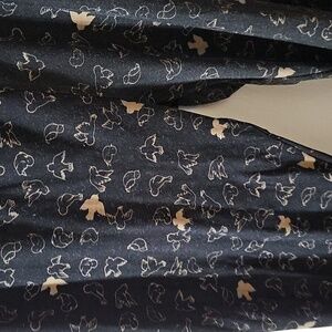 Black Lularoe Leggings With Brown Doves/birds. Tc